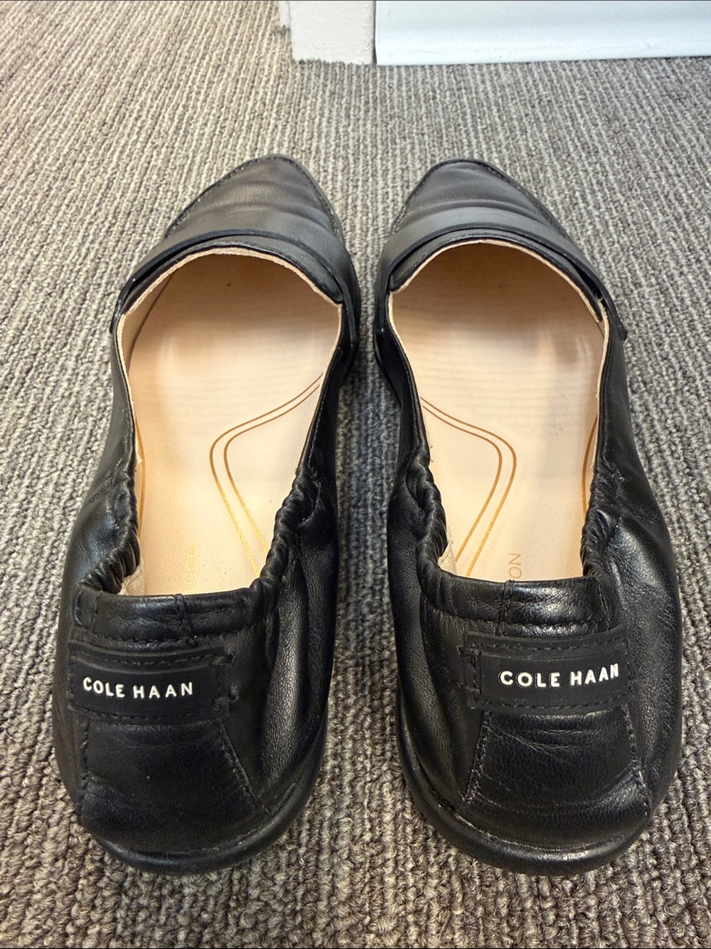 Cole Haan Black Pointed Toe Loafers - Size 7 - Picture 5 of 10
